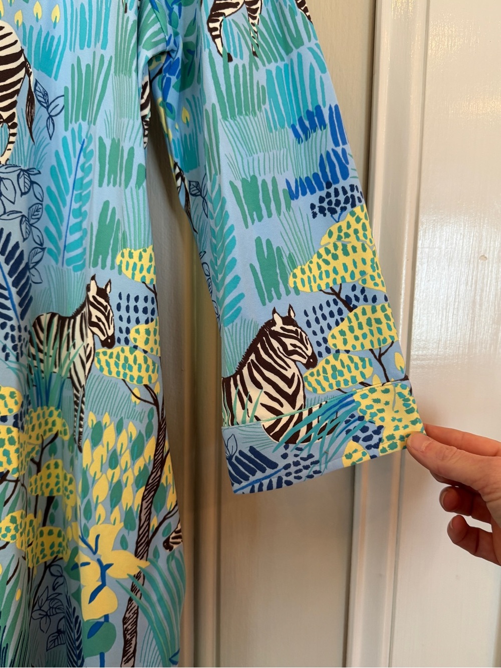 J.  McLaughlin Zebra Women’s Shift Dress size XL Summer pockets - Picture 7 of 7